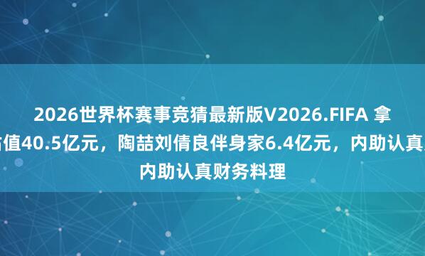 2026世界杯赛事竞猜最新版V2026.FIFA 拿森科技估值40.5亿元,陶喆刘倩良伴身家6.4亿元,内助认真财务料理